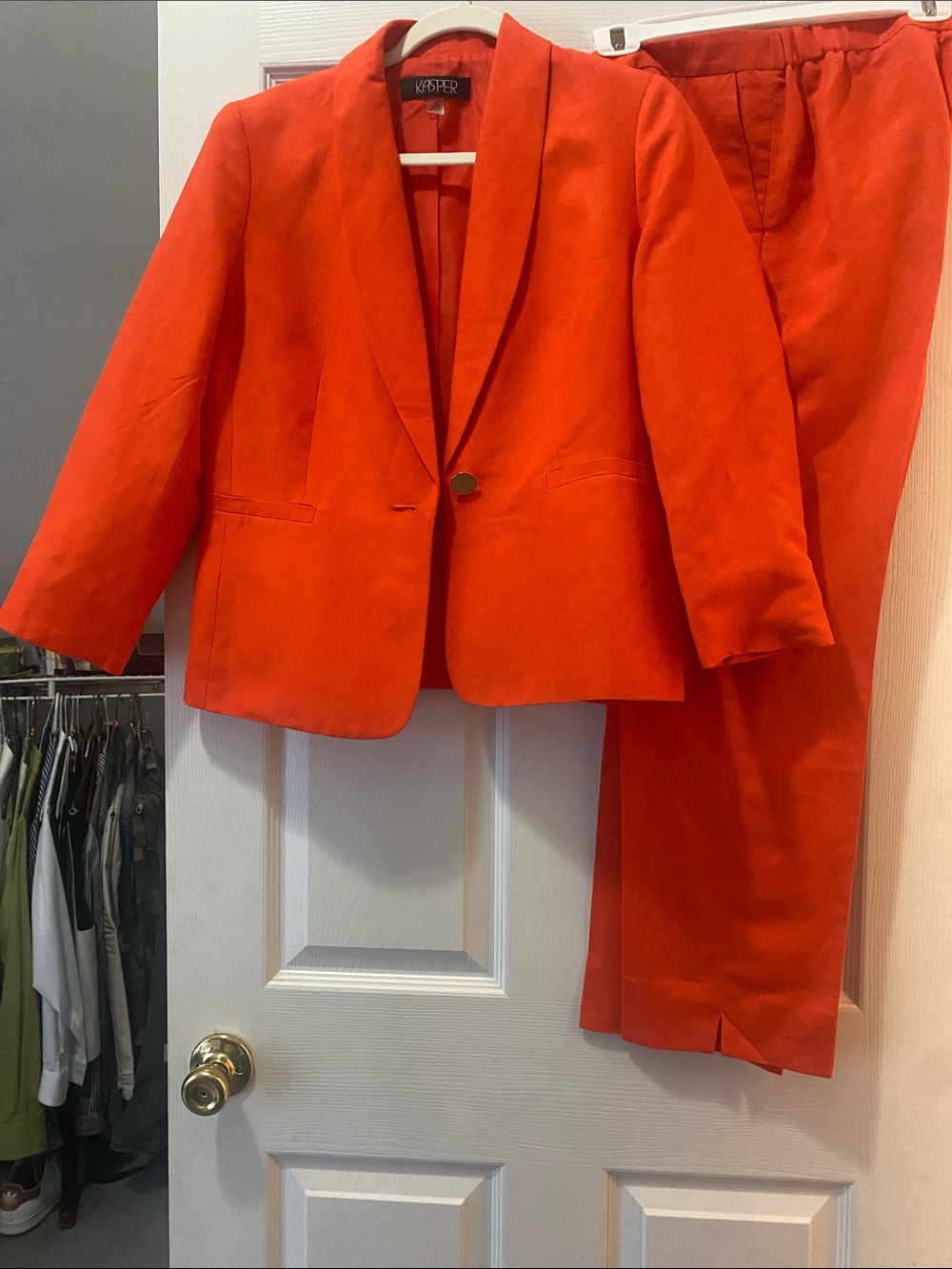 Kasper Orange Women's Pantsuit - Picture 2 of 2
